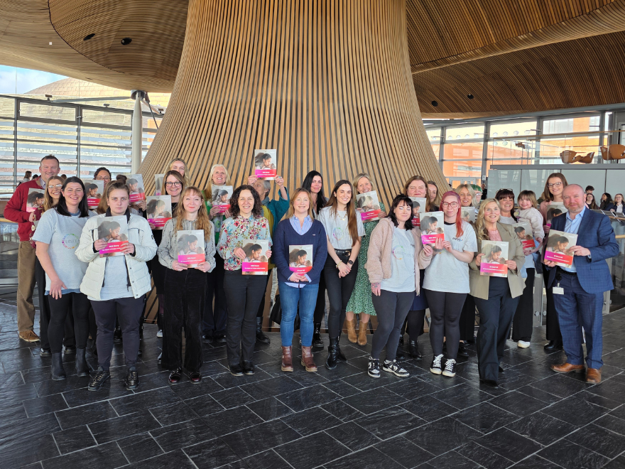 A group photo taken at the Senedd at the Project Unity Event